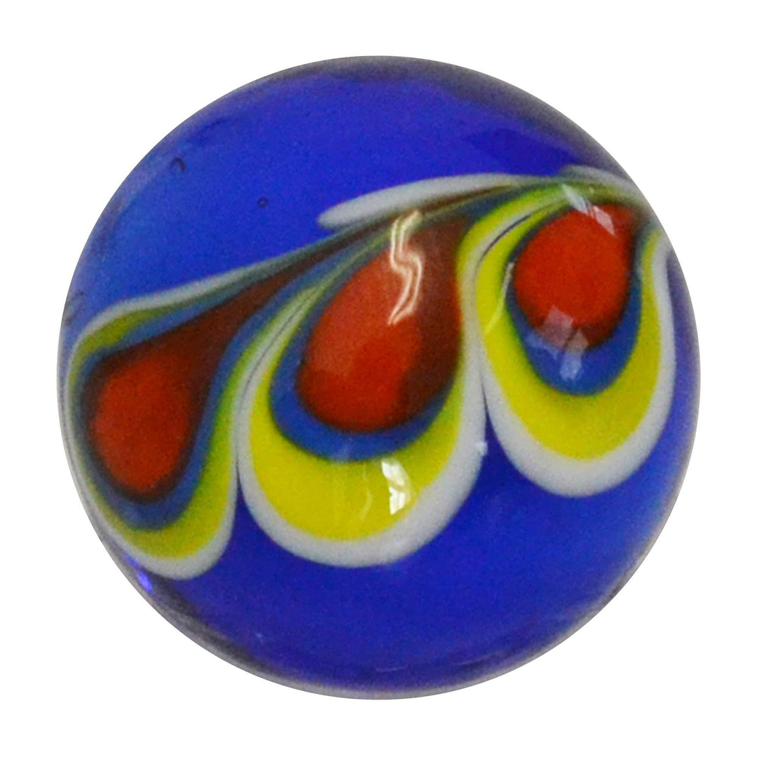 Marble - Handmade | Peacock Feather Blue - 22mm