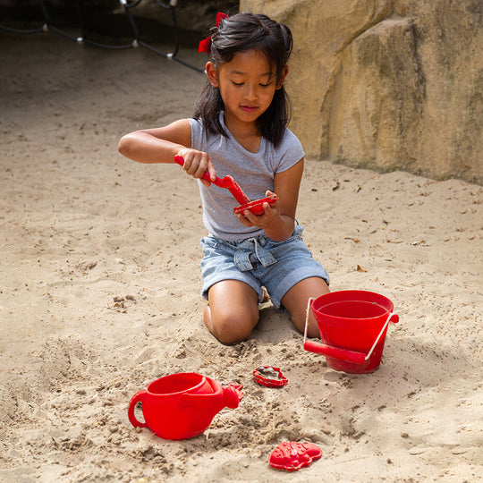Silicone Beach Toys Bundle (5 Pieces) - Cherry Red
