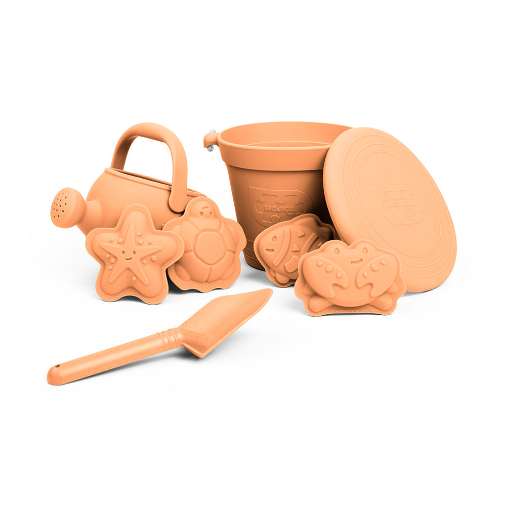 Silicone Beach Toys Bundle (5 Pieces) - Apricot Orange