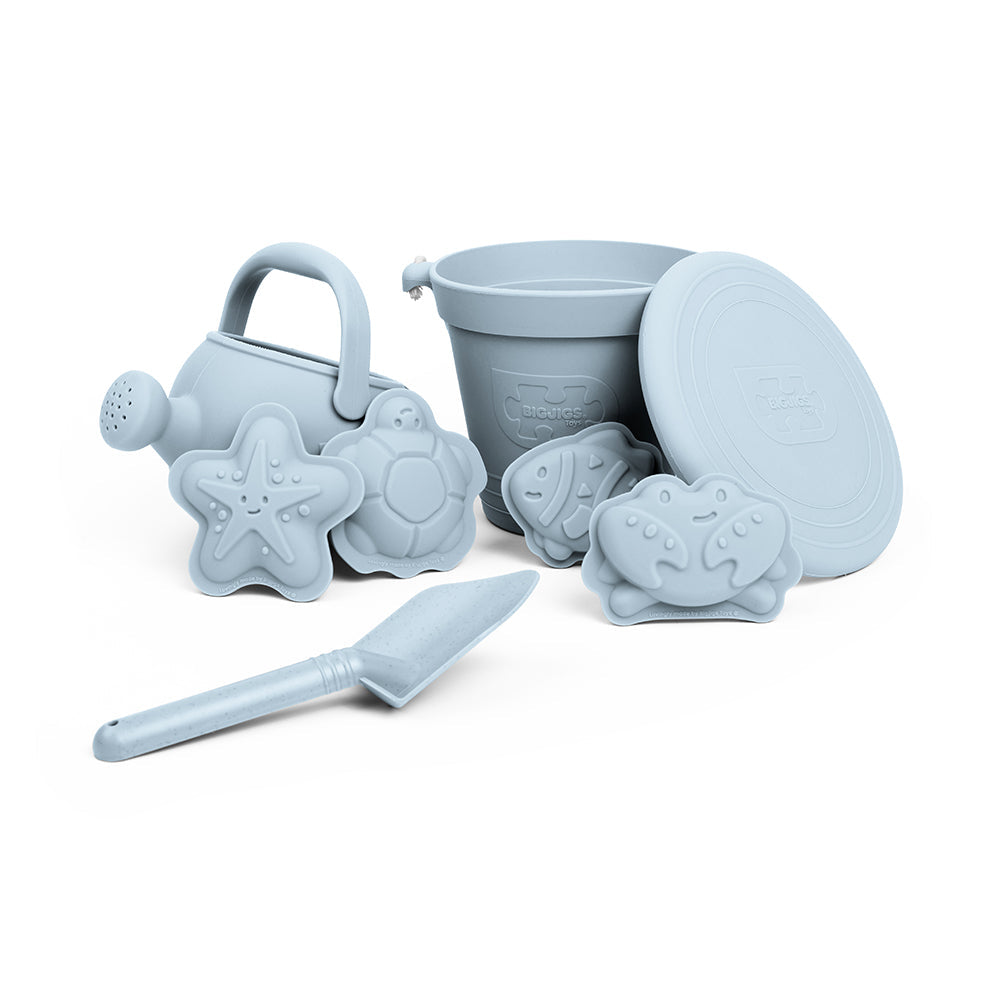 Silicone Beach Toys Bundle (5 Pieces) - Dove Grey
