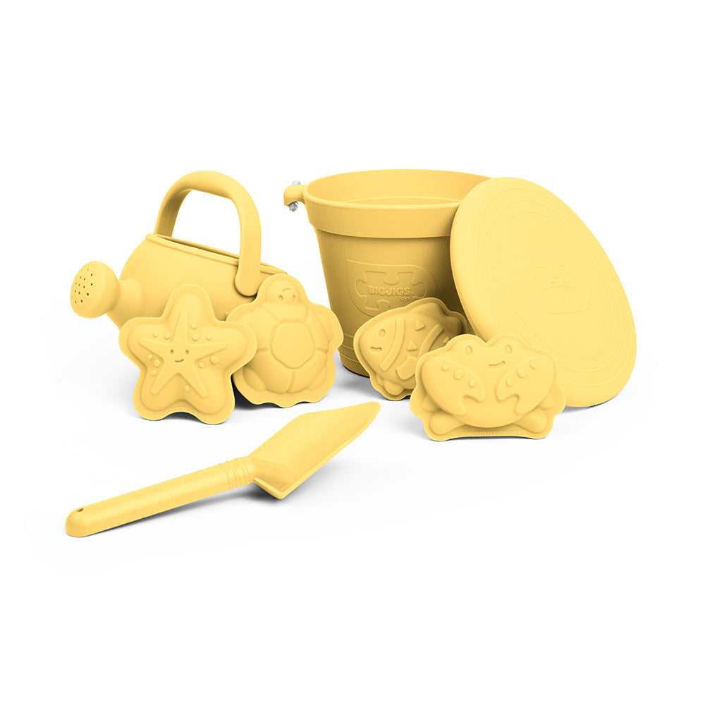 Silicone Beach Toys Bundle (5 Pieces) - Honey Yellow