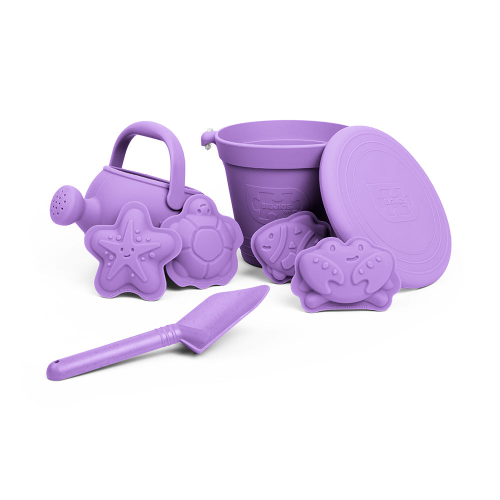 Silicone Beach Toys Bundle (5 Pieces) - Lavender Purple