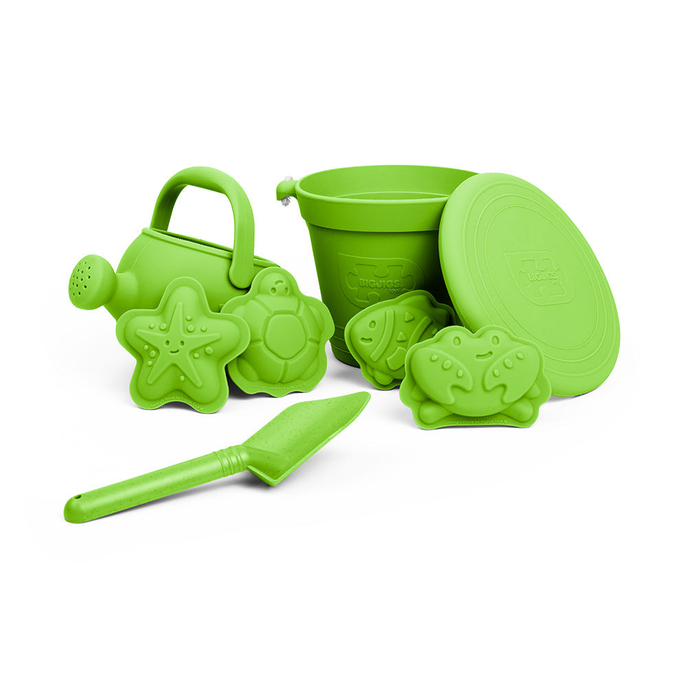 Silicone Beach Toys Bundle (5 Pieces) - Meadow Green