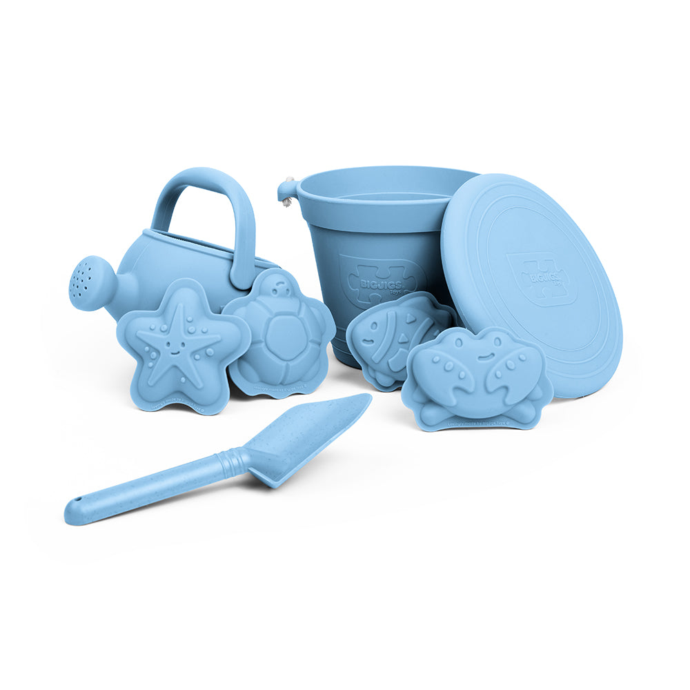 Silicone Beach Toys Bundle (5 Pieces) - Powder Blue