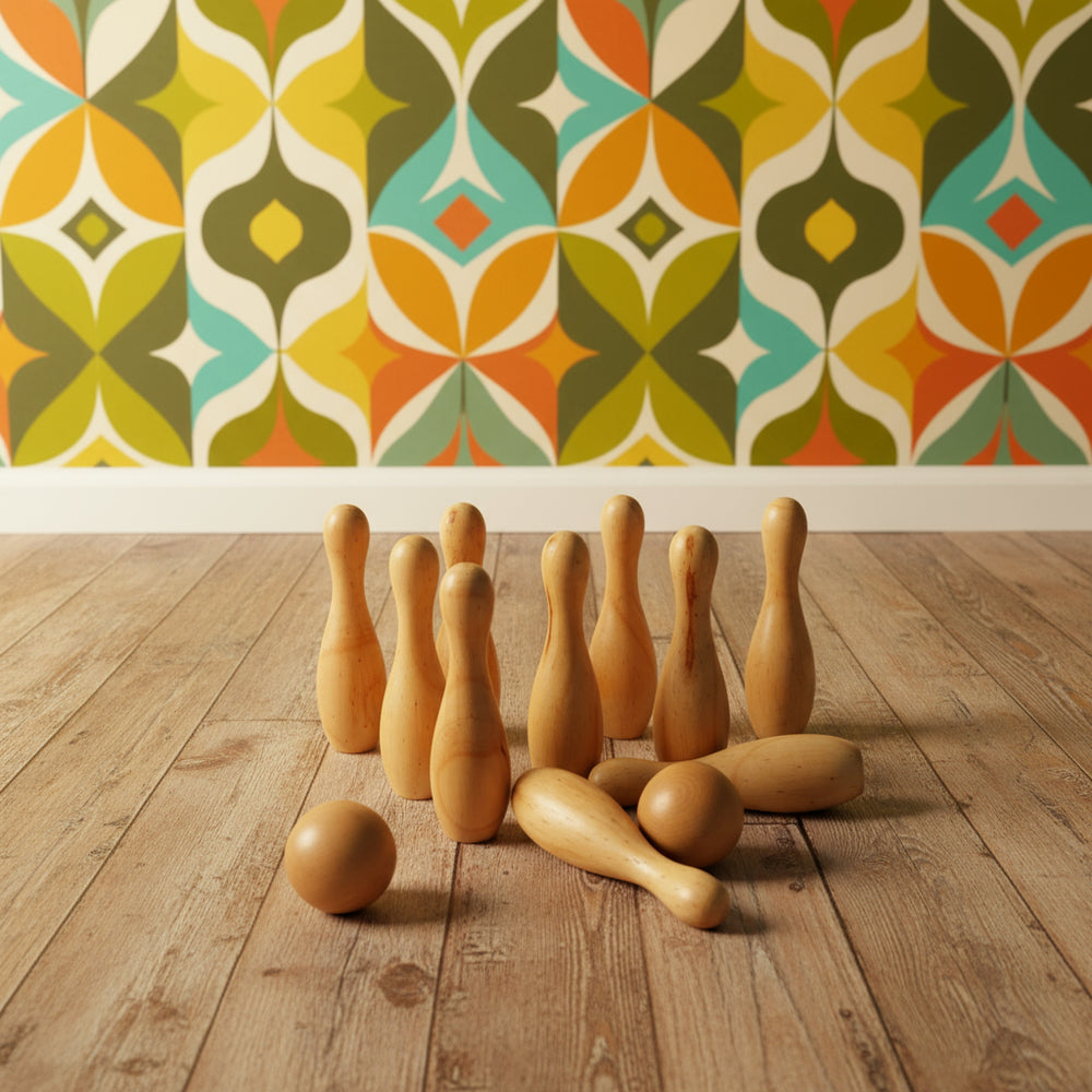 Wooden 10-Pin Bowling Set