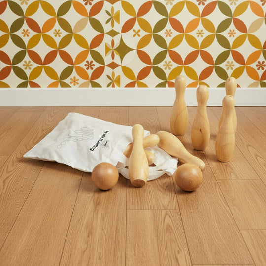 Wooden 10-Pin Bowling Set