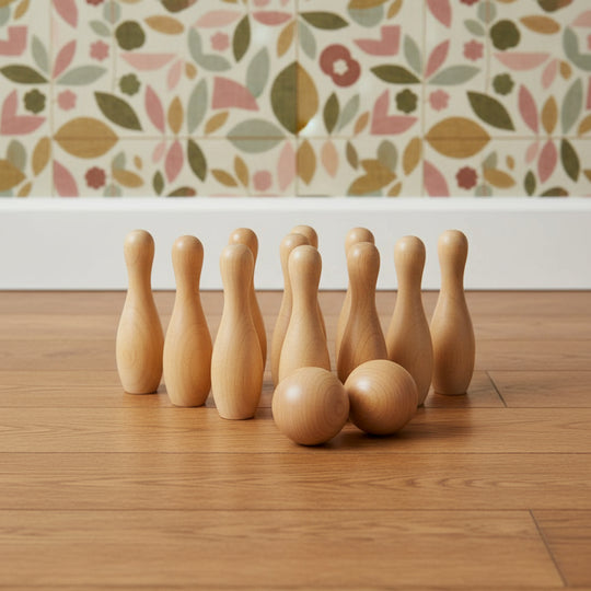 Wooden 10-Pin Bowling Set