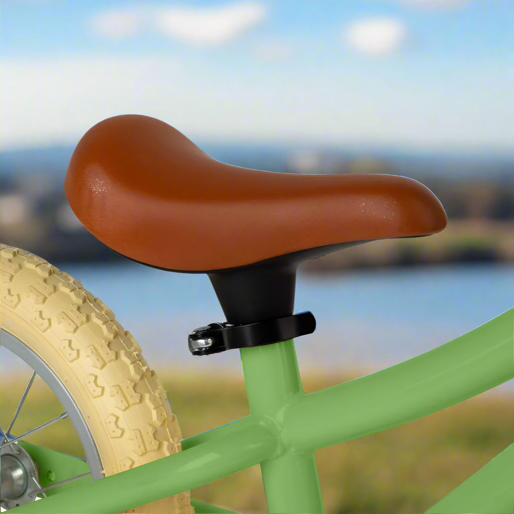 Close up of brown saddle
