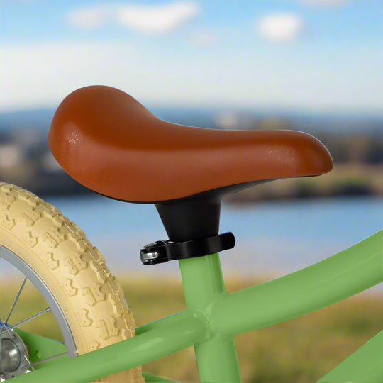 Close up of brown saddle