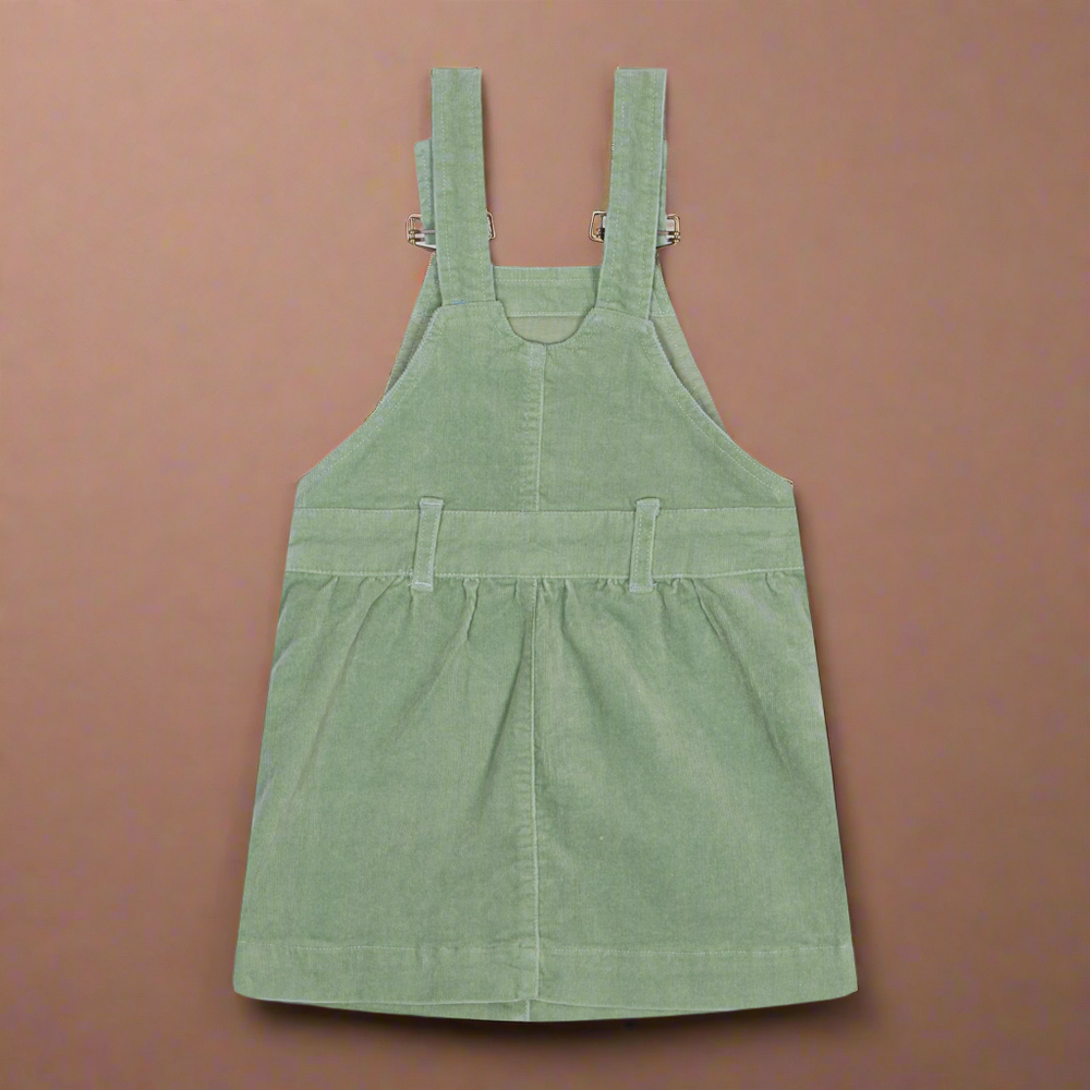 Reverse of sage green corduroy dress