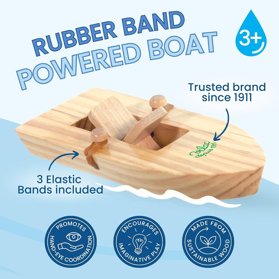Boat Bath Toy - Elastic Band Powered