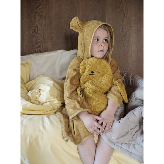 Organic Cotton & Bamboo Bathrobe | Bear - Ochre
