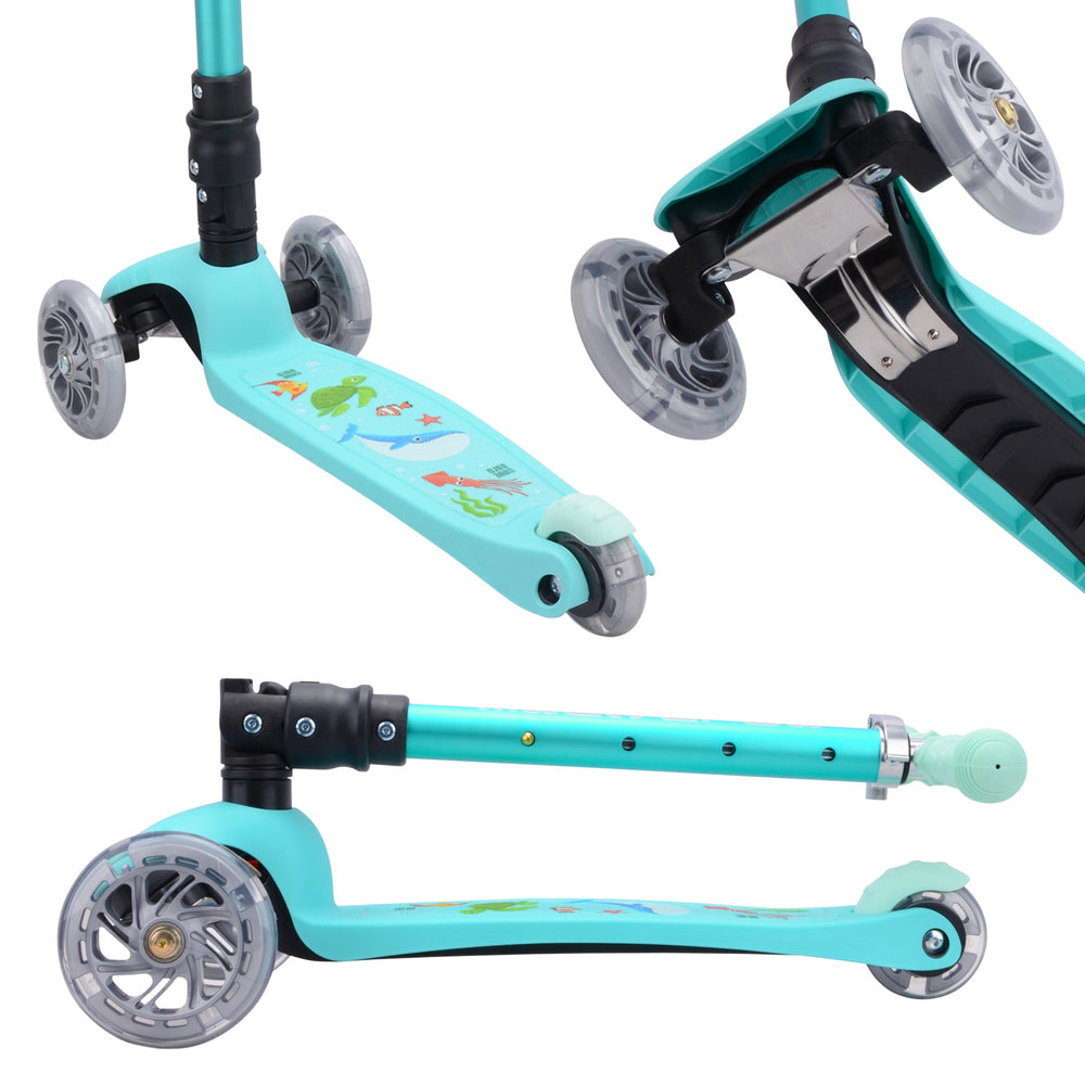 Teeny Fold 3 Wheel Scooter - Ocean
