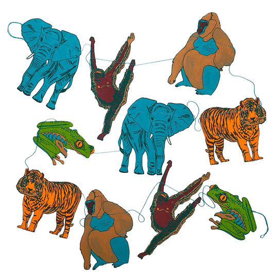 Recycled Paper Garland | Jungle Animals