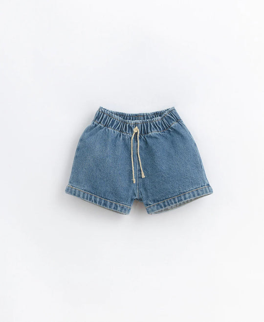 Denim Shorts with String Tie