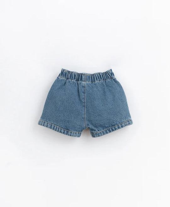 Denim Shorts with String Tie