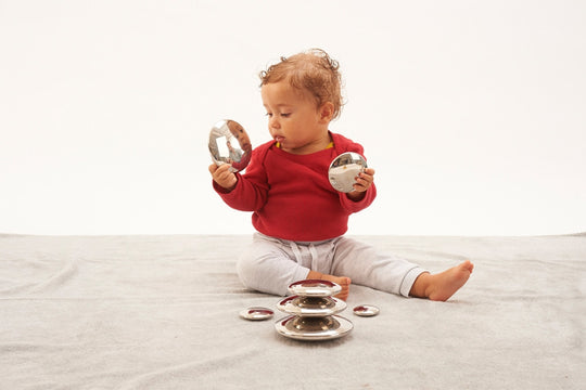 Sensory Reflective Silver Buttons