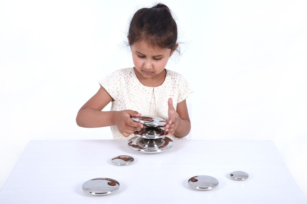 Sensory Reflective Silver Buttons