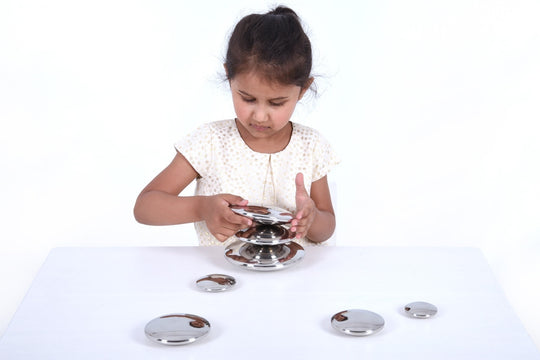 Sensory Reflective Silver Buttons