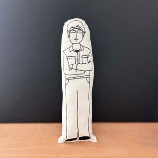 Louis Theroux Screen Printed Cushion Doll