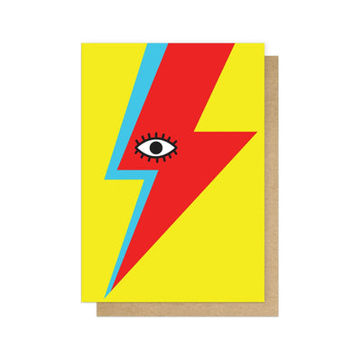 Greetings Card | Bowie Lightning Bolt
