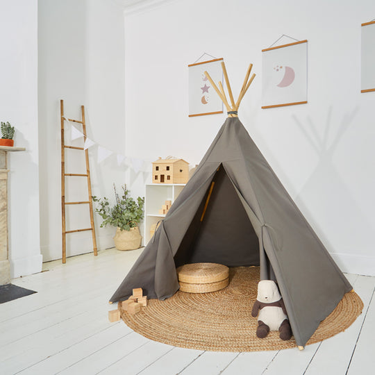 100% Cotton Canvas Ultra Anti-UV Play Teepee | Hettie - Army Green