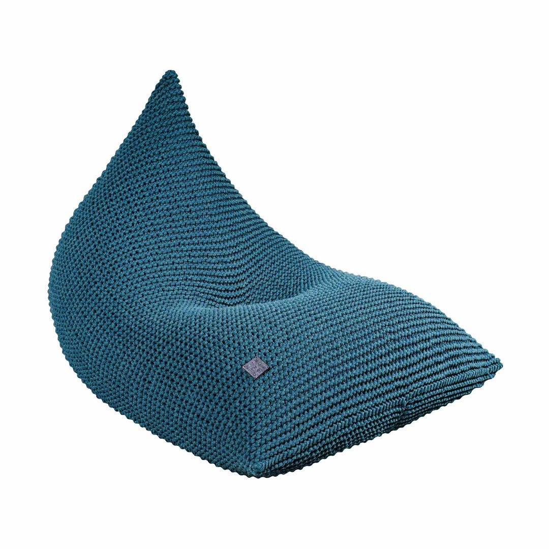 Petrol Blue Handmade Knitted Bean Bag