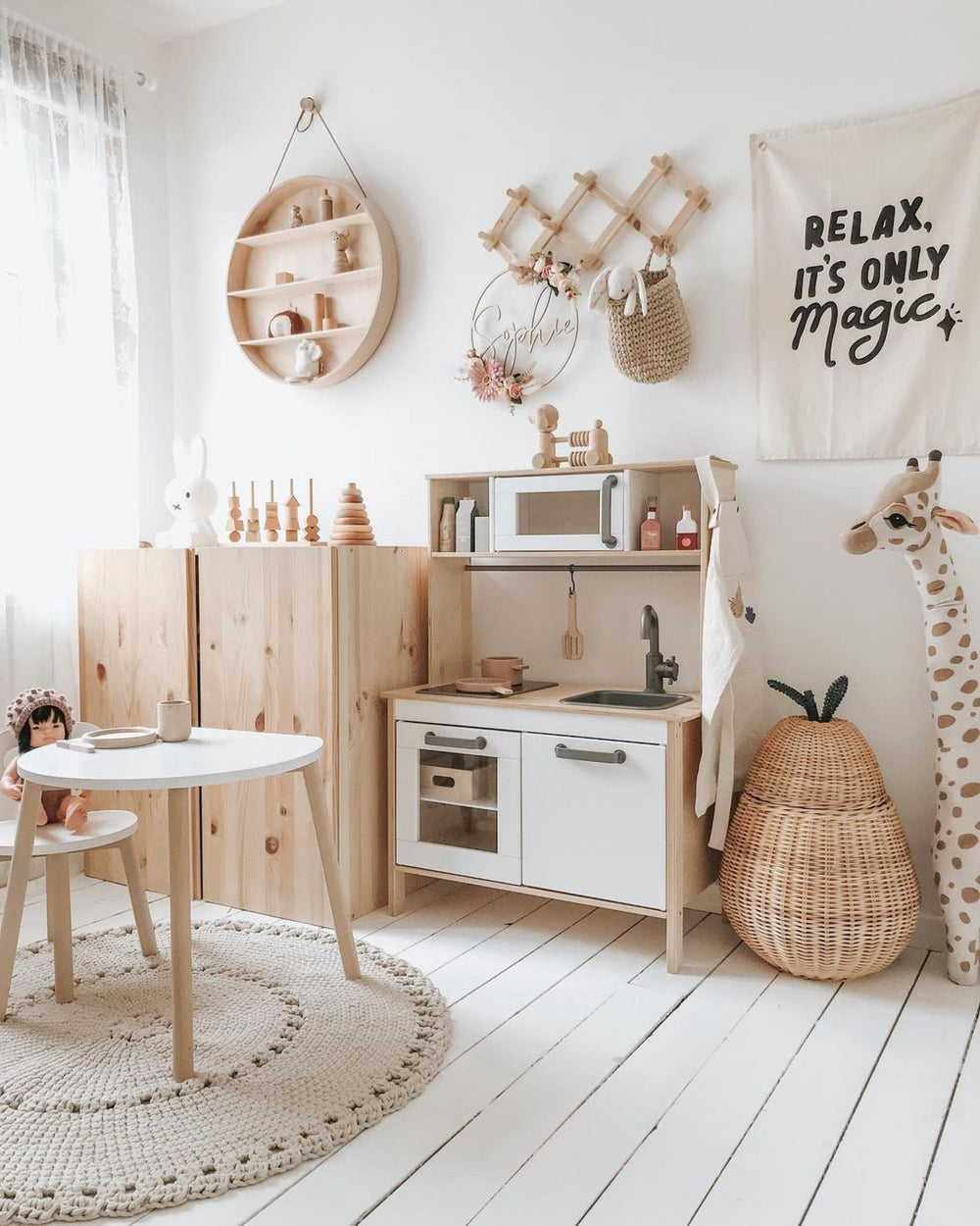 Crochet Boho Rug | Beige