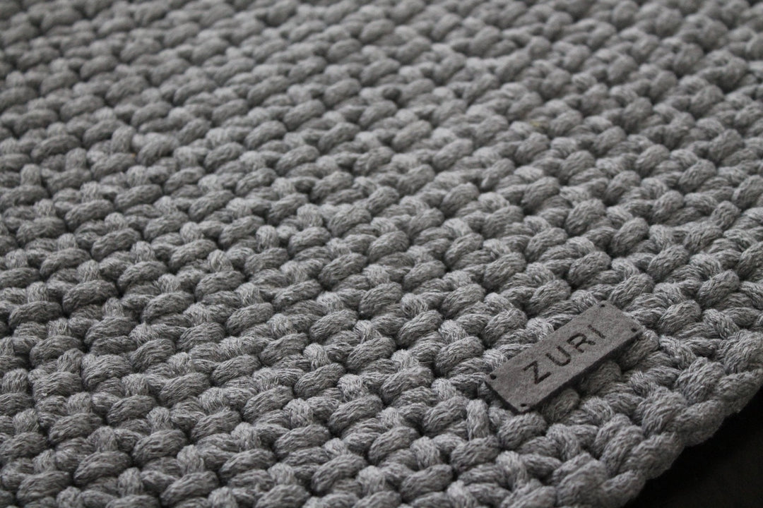 Crochet Moon Rug | Dark Grey