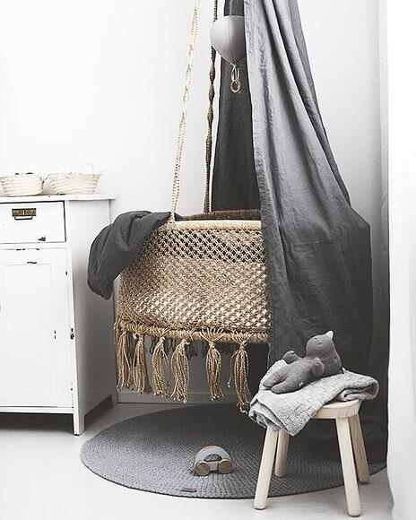 Crochet Moon Rug | Dark Grey
