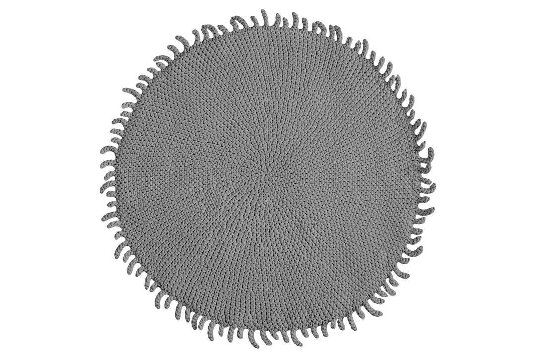Crochet Sun Rug | Dark Grey