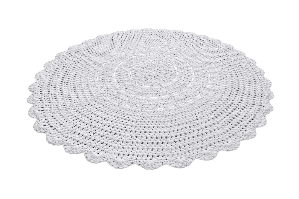 Crochet Doily Rug | Light Grey