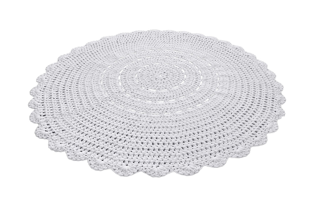 Crochet Doily Rug | Light Grey