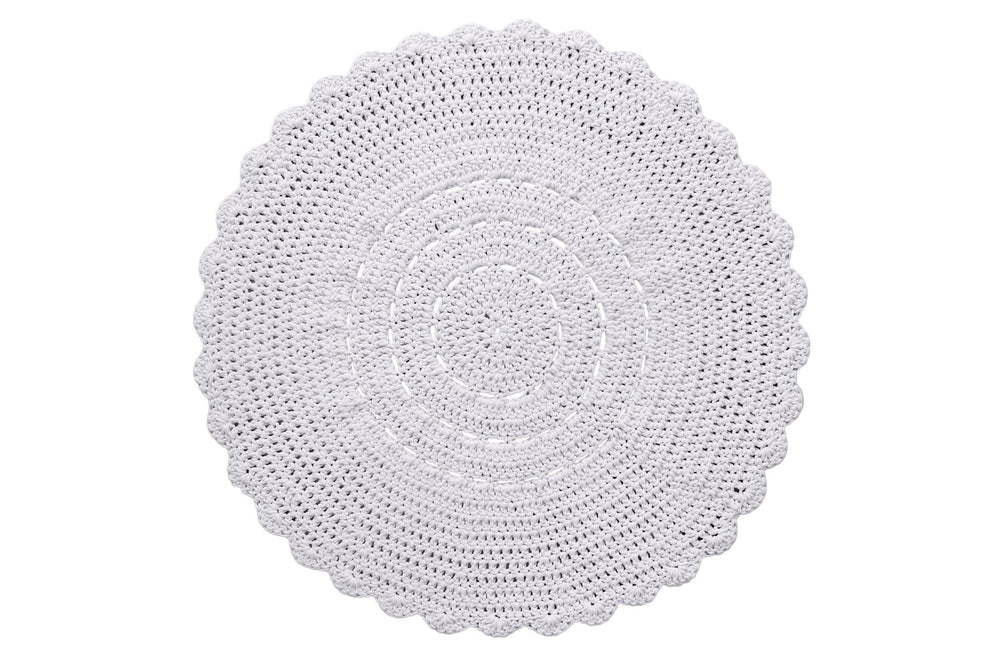 Crochet Doily Rug | Light Grey