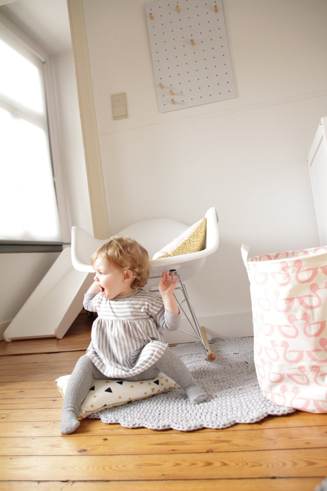 Crochet Doily Rug | Light Grey