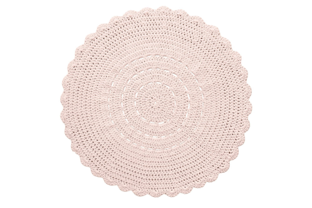 Crochet Doily Rug | Pale Pink