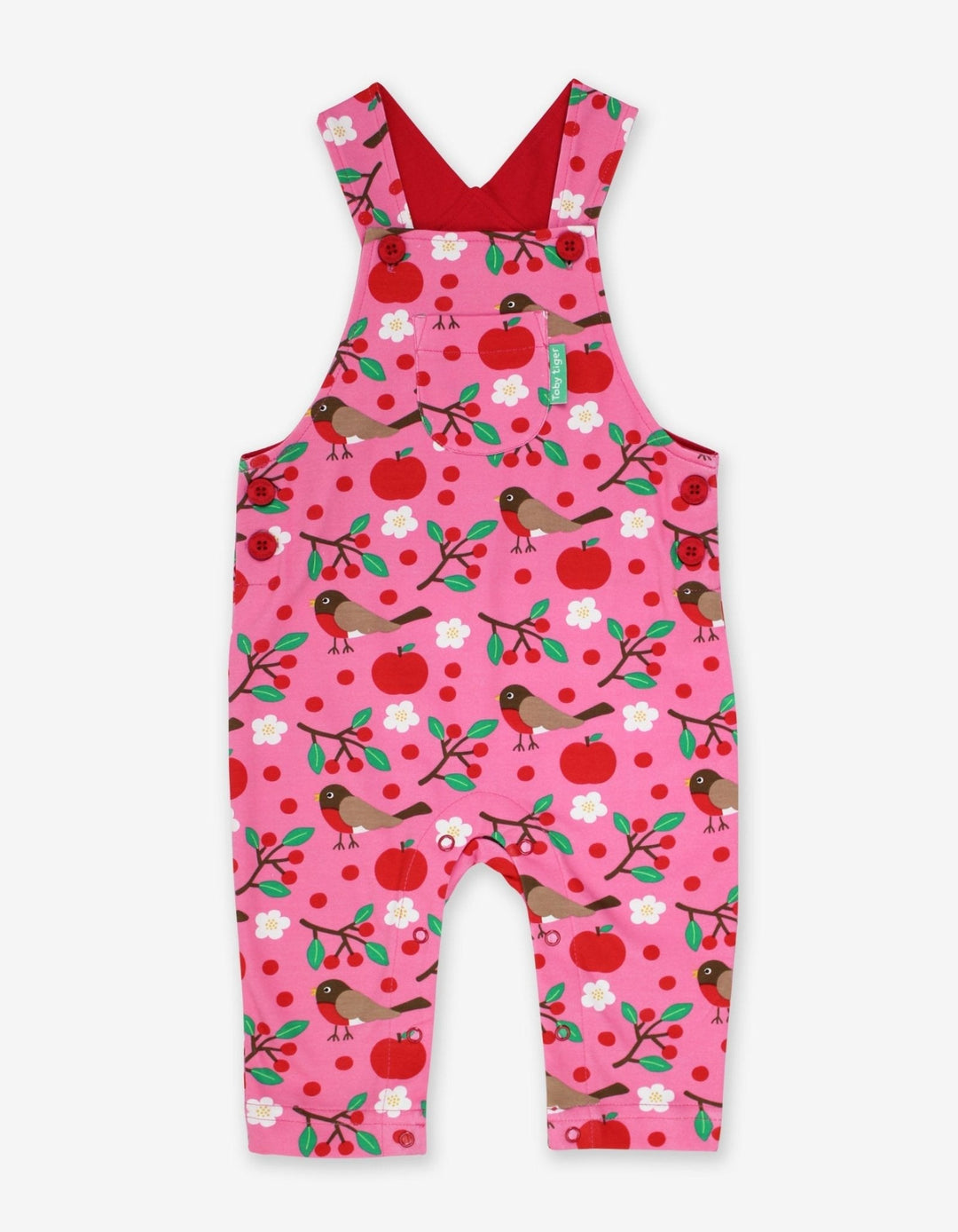 Organic Robin Print Dungarees