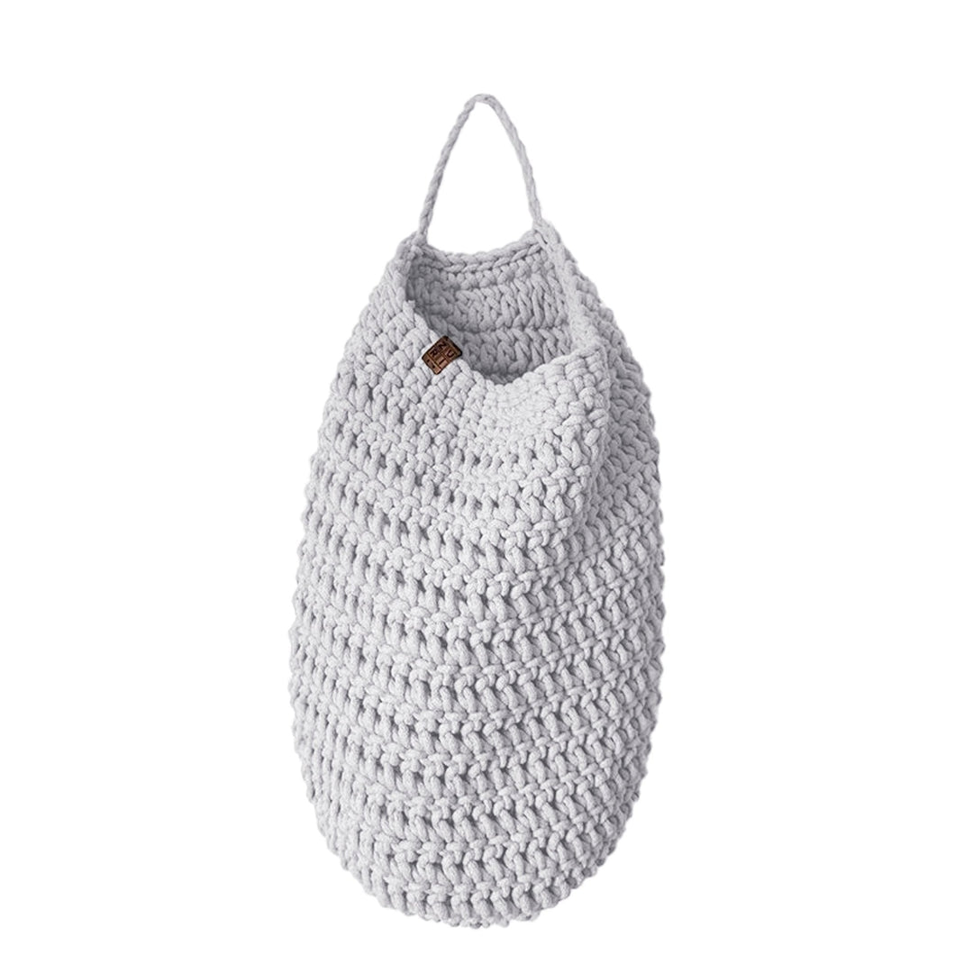 Crochet Hanging Bag | Light Grey