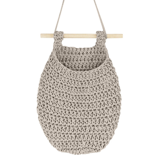 Crochet Hanging Basket | Beige
