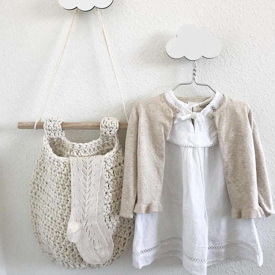 Crochet Hanging Basket | Ivory