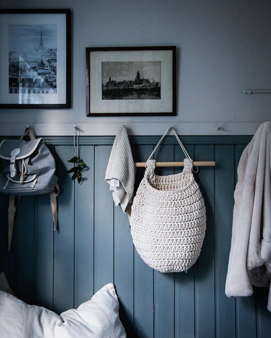 Crochet Hanging Basket | Ivory