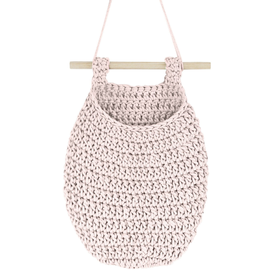 Crochet Hanging Basket | Pale Pink