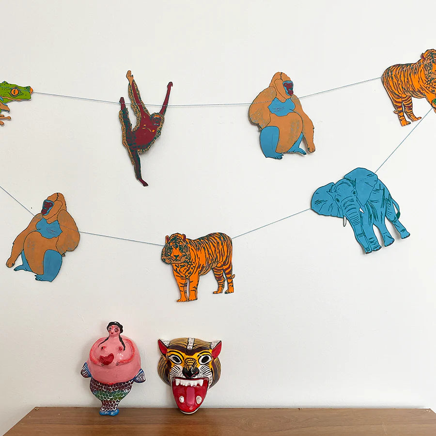 Recycled Paper Garland | Jungle Animals