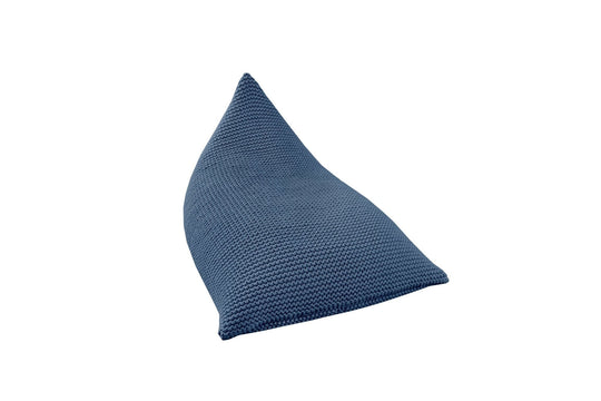 Denim Blue Handmade Knitted Bean Bag