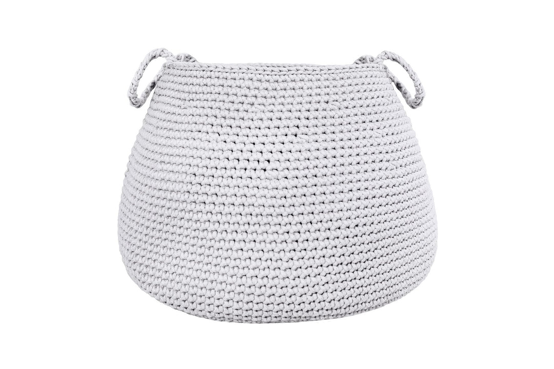 Crochet Basket, Size XL - Light Grey