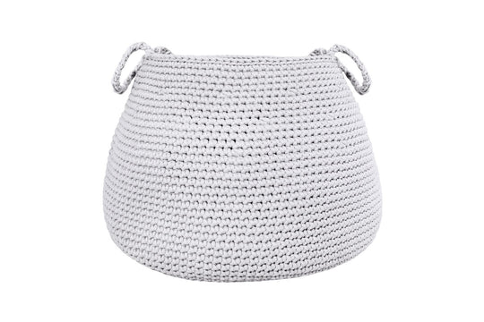Crochet Basket, Size XL - Light Grey