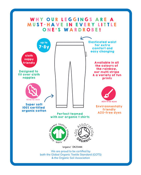 Organic Pink Basic Leggings