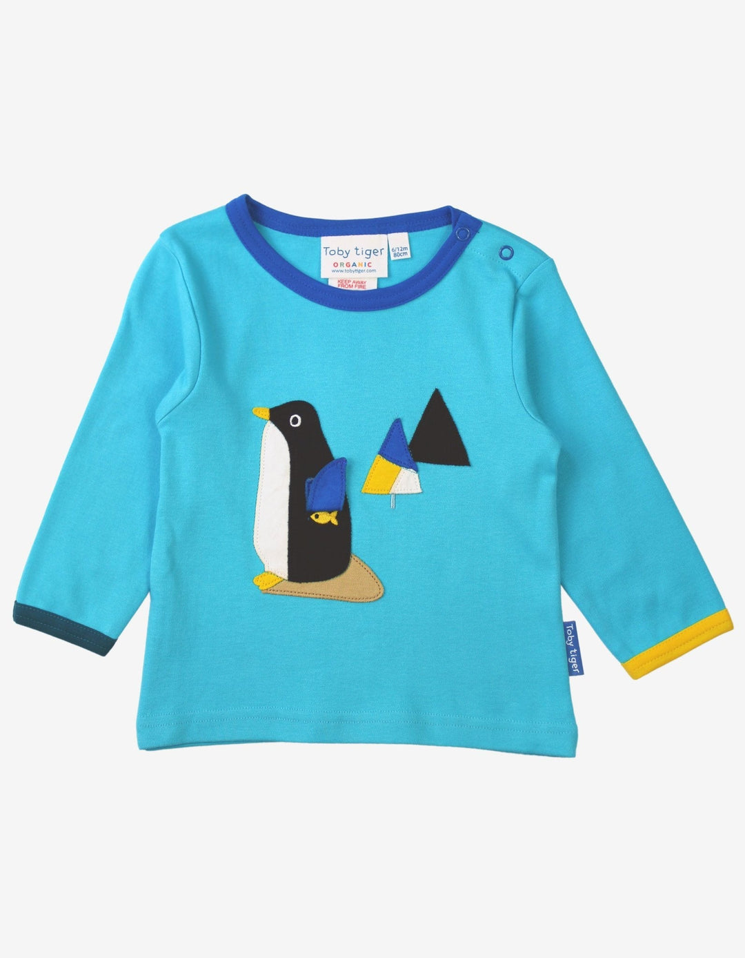 Organic Penguin Applique Long-Sleeved T-Shirt