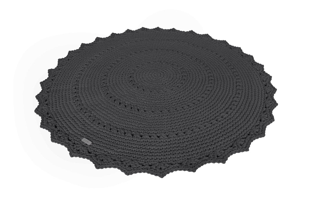Crochet Mandala Rug | Charcoal