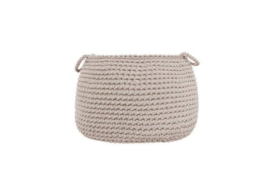 Crochet Basket, Size L - Beige